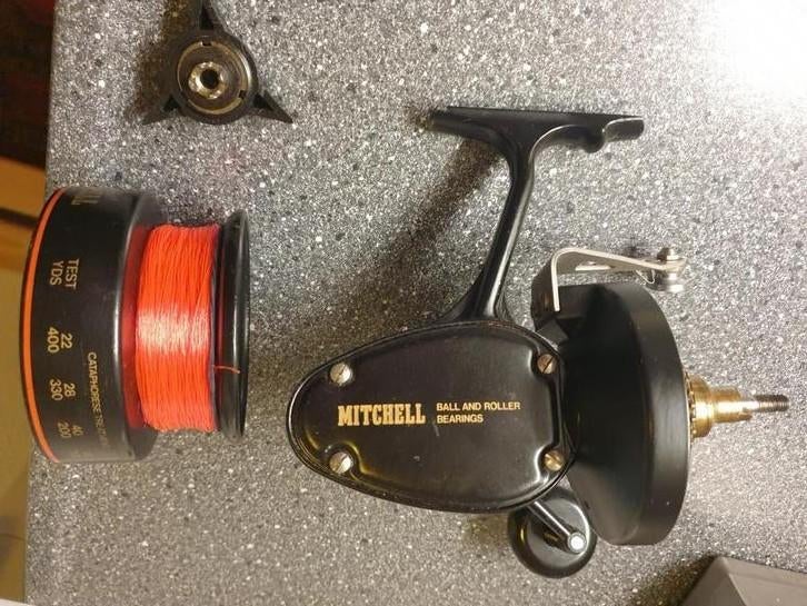 Zeevismolen mitchell 498, Watersport en Boten, Hengelsport | Zeevissen, Ophalen of Verzenden, Zo goed als nieuw, Molen