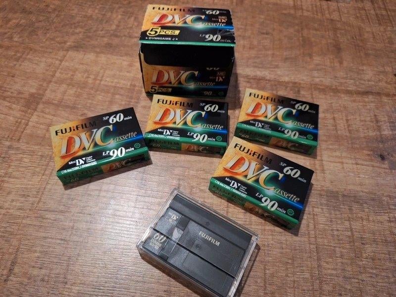 Fuji film dvc cassette sp60 5 stuks, Overige merken, Mini dv, Nieuw, Band, Disc of Geheugen