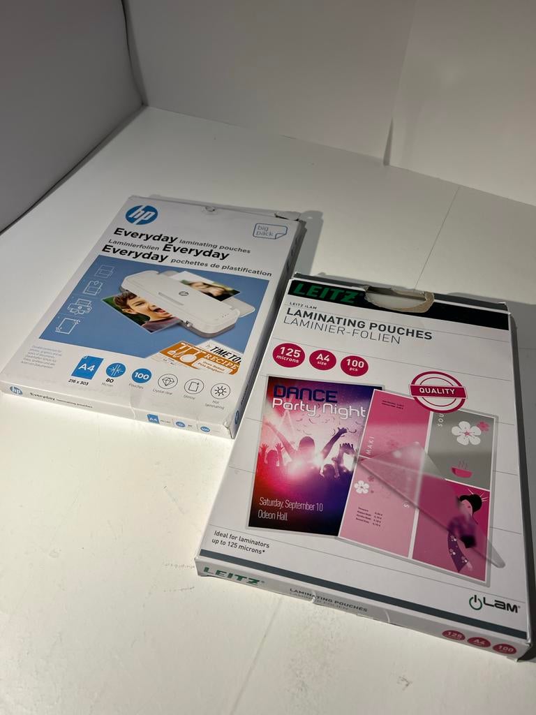 A4 Lamineerhoezen - HP & Leitz nieuw, Ophalen of Verzenden, Nieuw