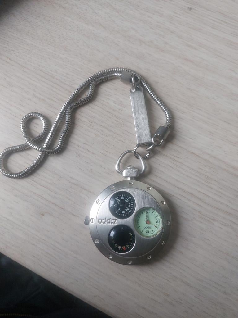 Zippo Zakhorloge met Kompas, Verzamelen, Ophalen of Verzenden, Gebruikt