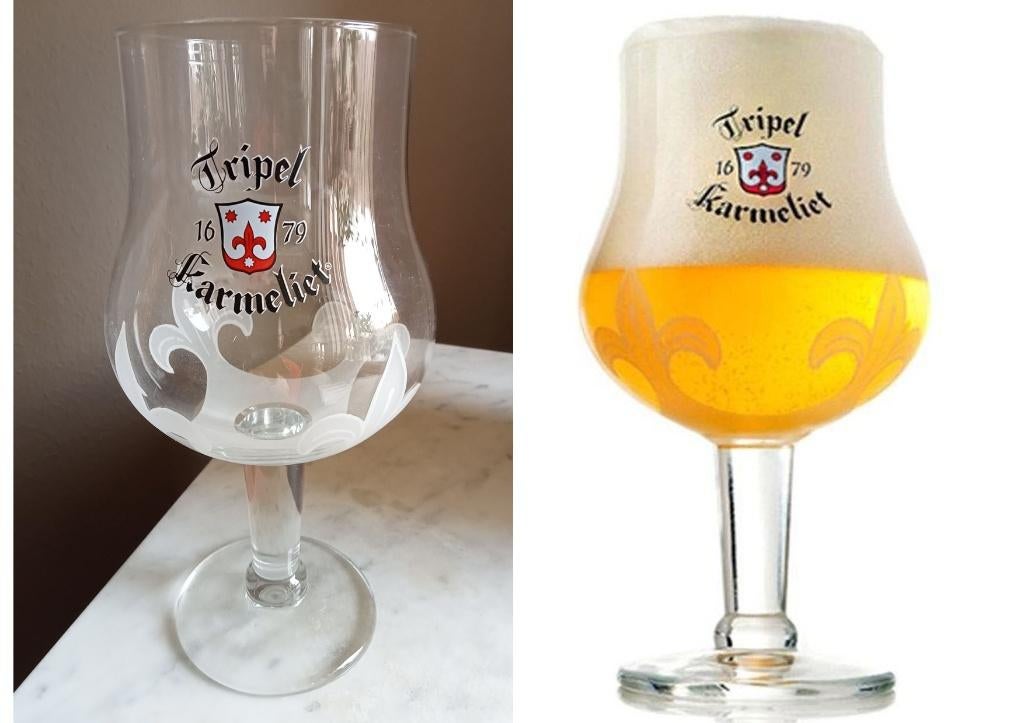 4 Tripel Karmeliet  Glazen, Verzamelen, Biermerken, Ophalen of Verzenden, Zo goed als nieuw, Glas of Glazen, Overige merken
