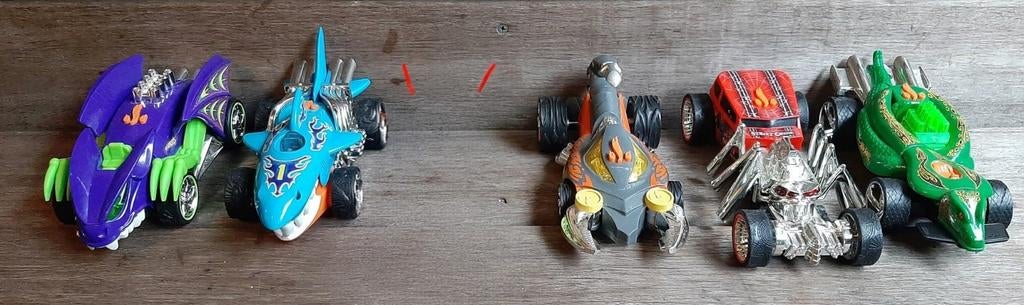 Hotwheels Road Rippers Extreme Action Monsterauto's 5x, Ophalen of Verzenden, Zo goed als nieuw