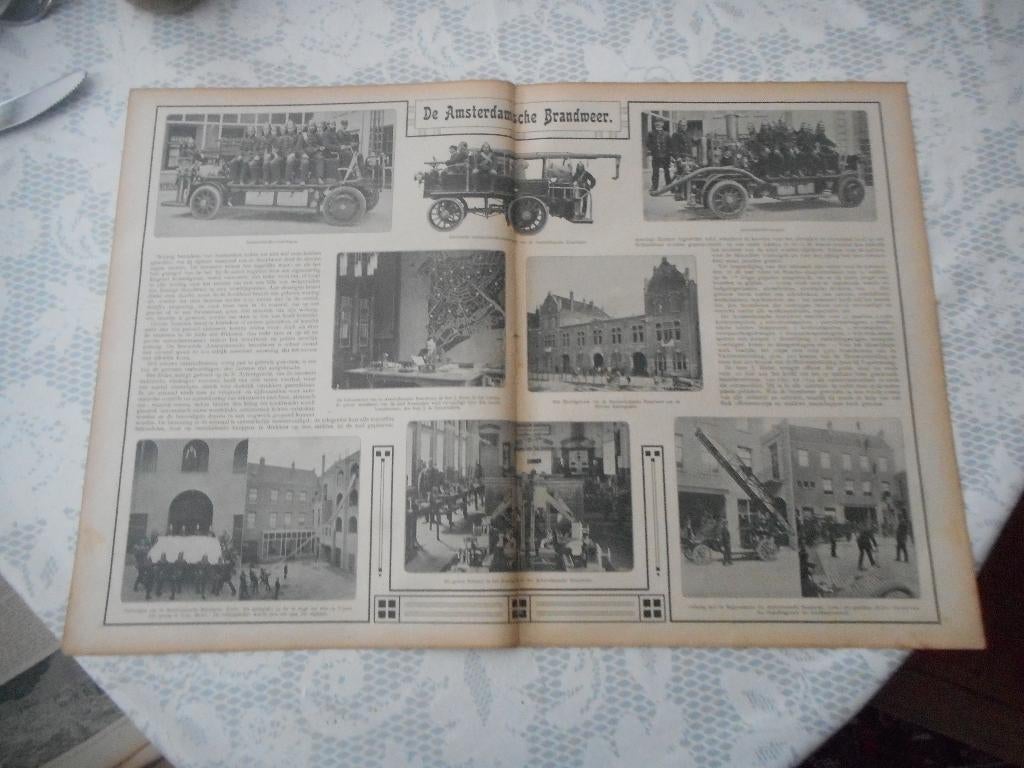 Amsterdam. Brandweer. 1910., Ophalen of Verzenden, Voor 1920, Nederland, Knipsel(s)