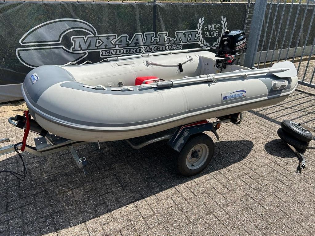 Nimarine 290 + 6pk Mercury + Erdé Trailer - Complete Set, Watersport en Boten, Overige merken, Airdeck, Gebruikt, Nimarine