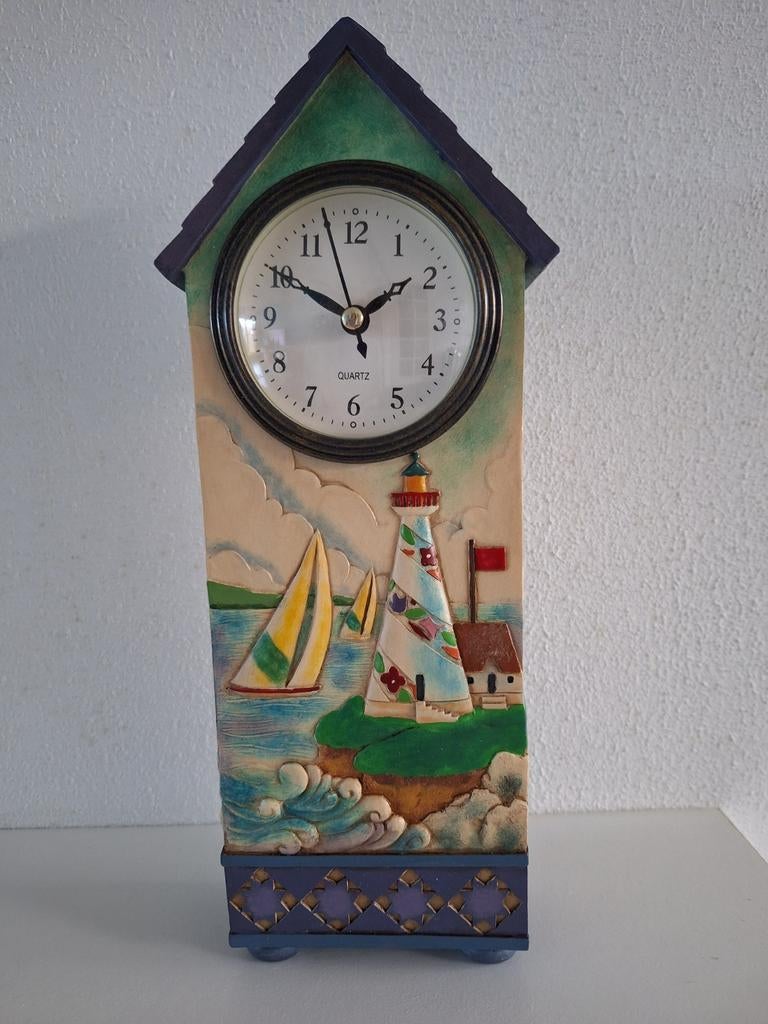 Jim shore coastal clock heartwood creek, Ophalen of Verzenden, Zo goed als nieuw, Overige typen