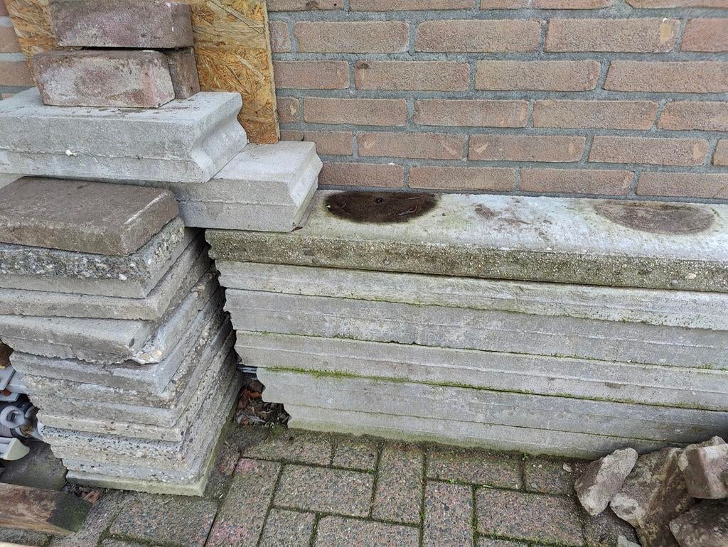 Gratis ophalen tegels 30x30, Ophalen, Gebruikt, Beton, Terrastegels