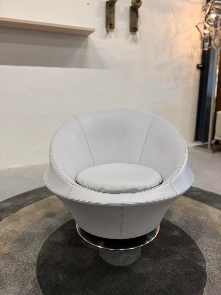 Nieuwstaat Leolux Ophelia Draaifauteuil Bimardo leer Stoel, Huis en Inrichting, Fauteuils, Leolux, Nieuw, Leer, Ophalen of Verzenden