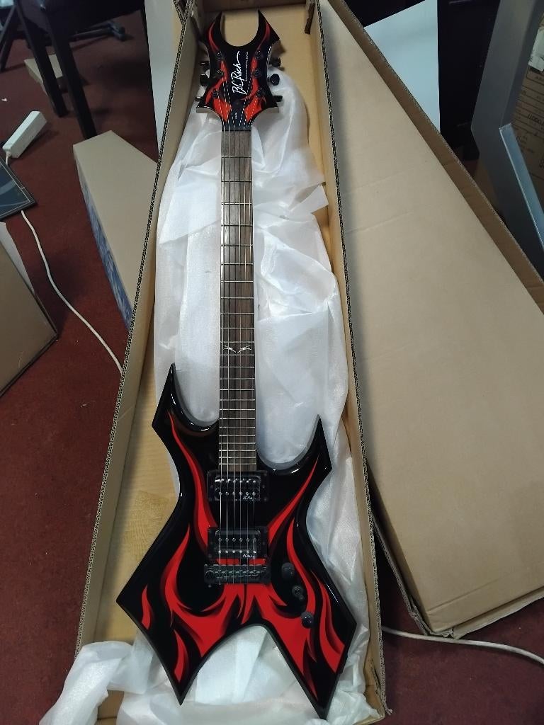BC Rich Warlock Black Red Metal Hardrock electric gitaar, Ophalen of Verzenden, Nieuw, Solid body, Overige merken