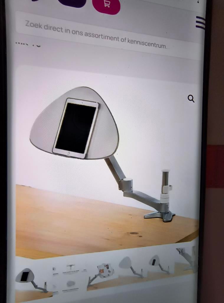 Tablethouder NIEUW boekenstandaard muur- tafel bevestiging, Ophalen of Verzenden, Nieuw