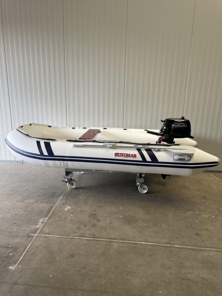 Suzumar 320 met Suzuki 4pk buitenboordmotor, Watersport en Boten, Rubberboten, Gebruikt, Overige materialen, Minder dan 70 pk