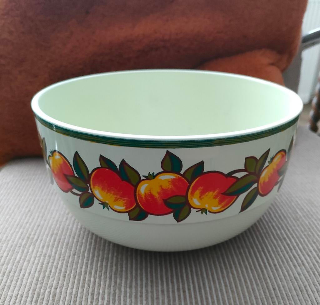 Retro  jaren '70 Emsa mint groene beslagkom/schaal appels, Ophalen of Verzenden, Huis en Inrichting