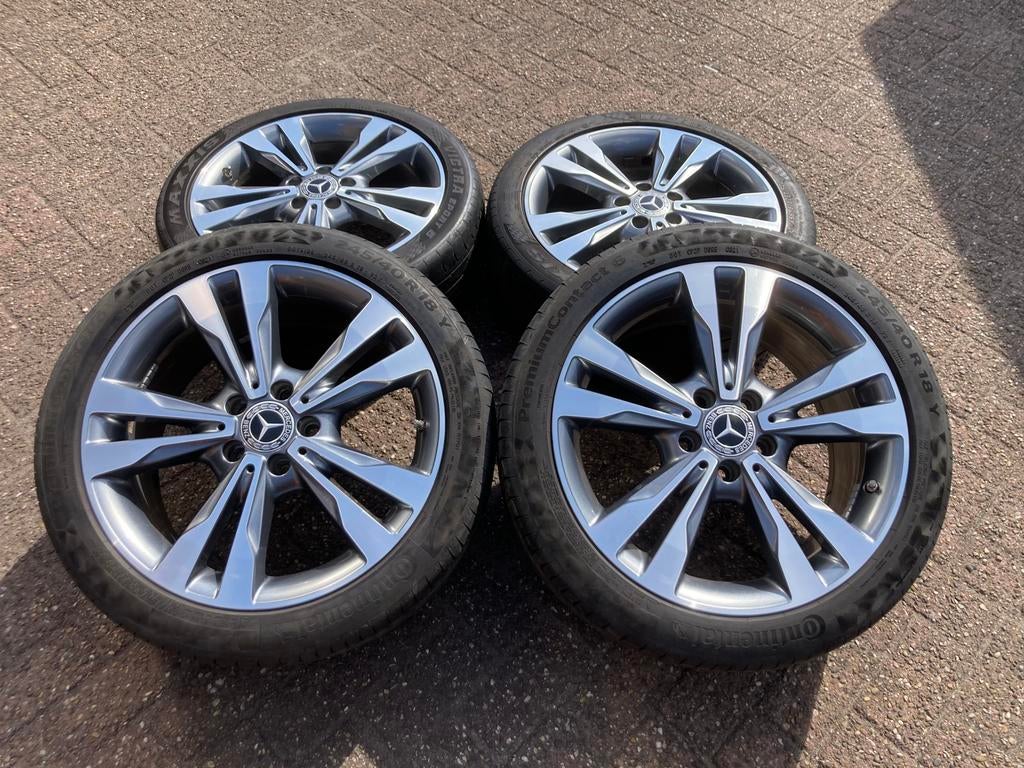 18 inch originele Mercedes C klasse W205 AMG velgen banden, Ophalen, 18 inch, Gebruikt, Banden en Velgen