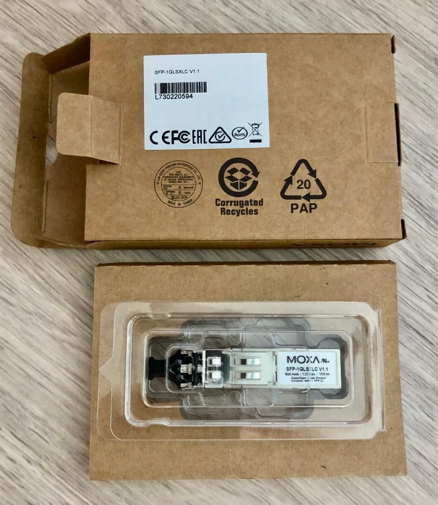 MOXA - Converter Ethernet - Glasvezel - IMC-21GA + SFP-Mod, Ophalen of Verzenden, Nieuw