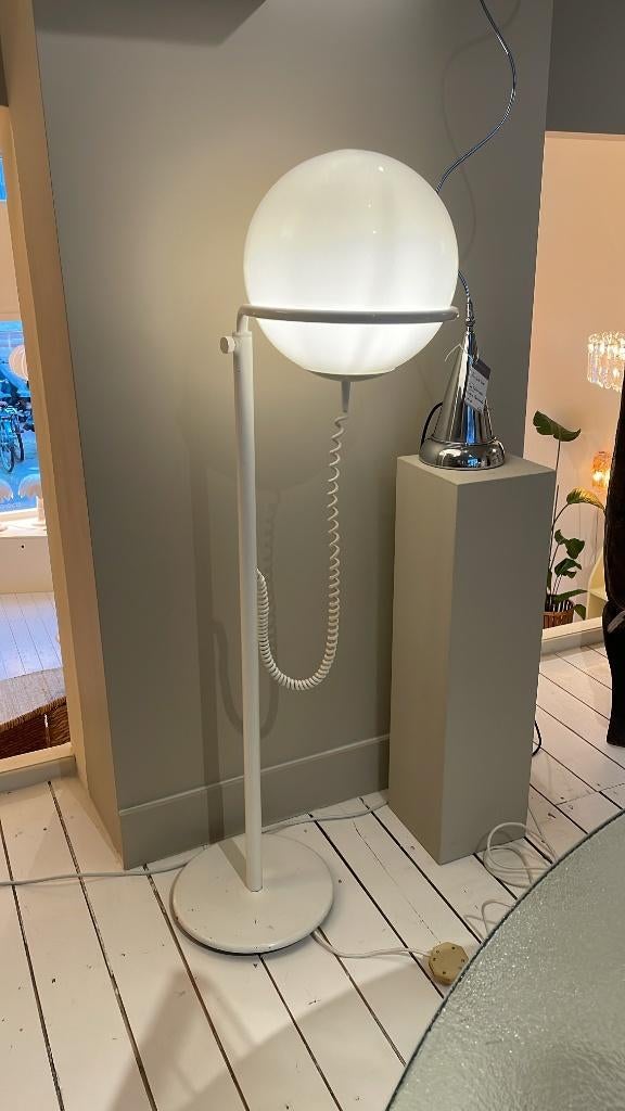 Vintage Hala Zeist vloerlamp model 615, Ophalen, Gebruikt, Glas, 100 tot 150 cm