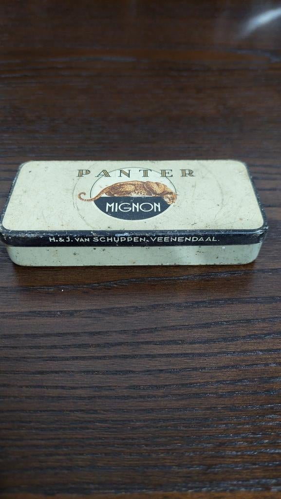 Sigarenblikjes Panter Mignon en Karel I, Verzamelen, Ophalen of Verzenden, Sigarenbandjes