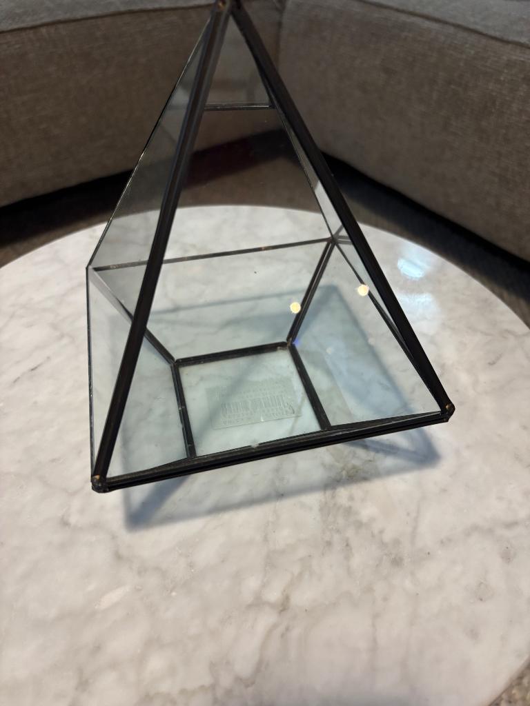 Glazen geometrisch terrarium, Ophalen, Zo goed als nieuw