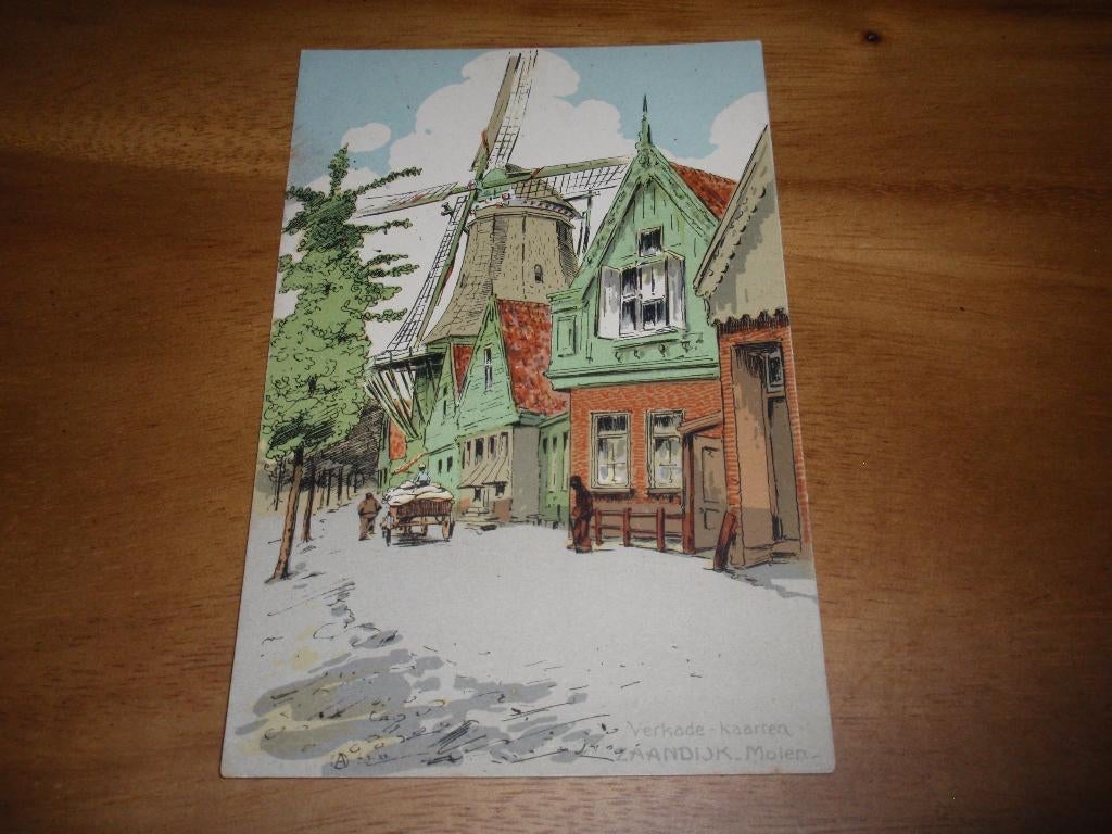 Reclame Verkade Molen Zaandijk Illustrator v Ost, Verzenden, 1920 tot 1940, Ongelopen, Noord-Holland