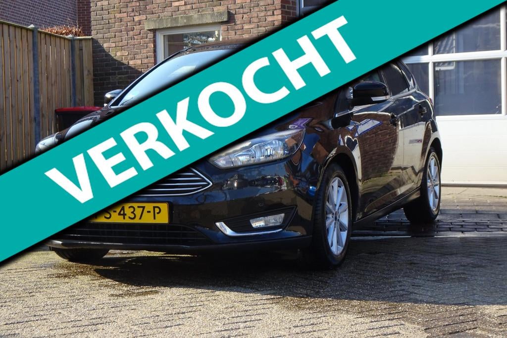Ford Focus 1.0 Titanium 5drs, Gebruikt, Zwart, Origineel Nederlands, 3 cilinders