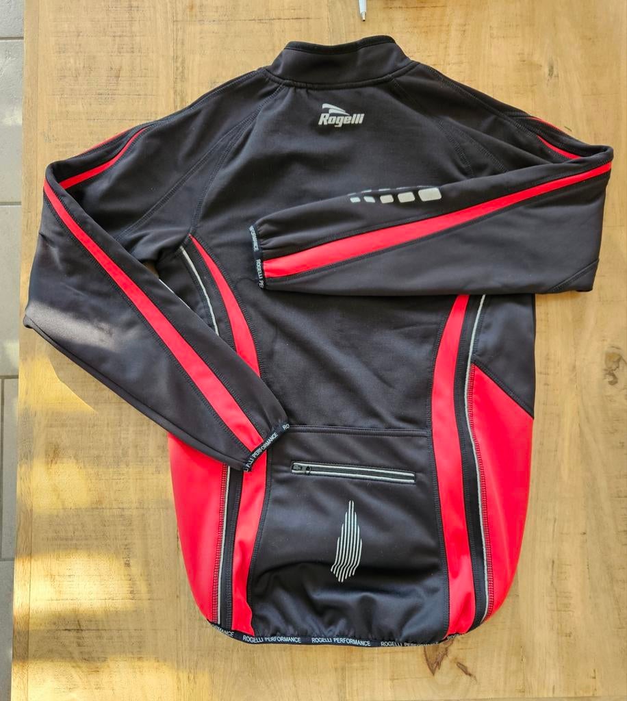 RACEFIETS JASJE ROGELLI ZWART/ROOD MAAT 140/152, Kinderen, Overige maten, Ophalen of Verzenden, Bovenkleding