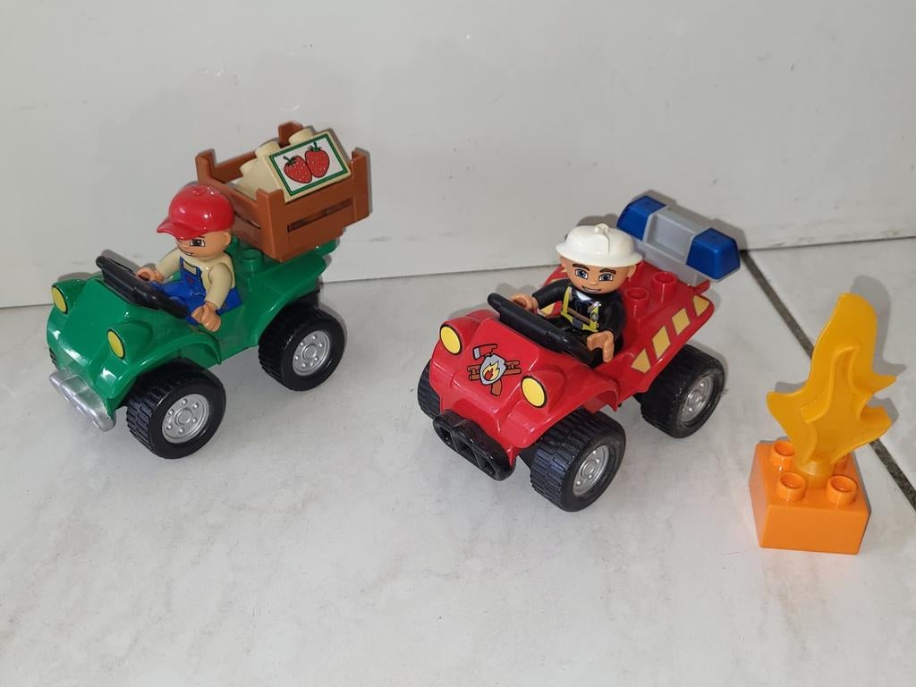 Duplo brandweer quad en groenteboer, Gebruikt, Ophalen of Verzenden, Duplo, Duplo