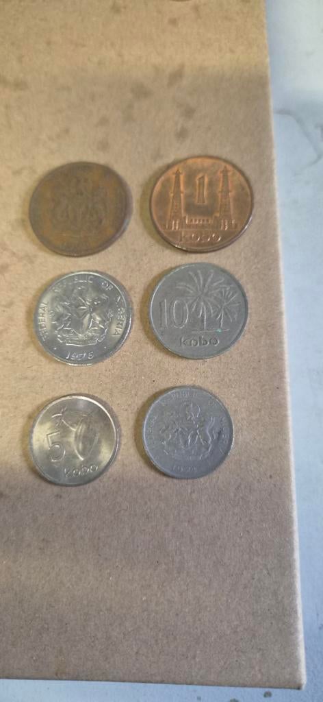 Set van 6 Nigeriaanse Kobo munten (1960-1980), Ophalen of Verzenden, Midden-Amerika, Setje