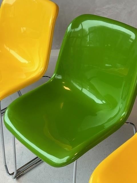 Artifort Spirit stoelen 13x vintage geel groen prijs p/stuk, Gebruikt, Overige kleuren, NL, Artifort