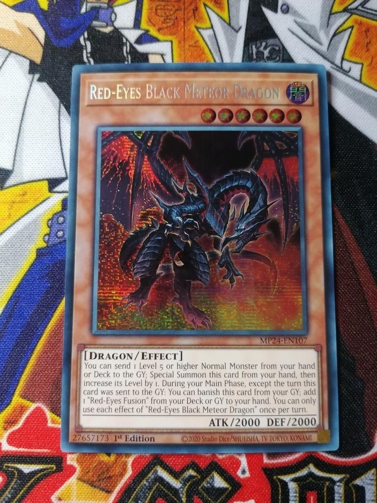 Red-Eyes Black Meteor Dragon - Secret Rare MP24 - Yu-Gi-Oh, Hobby en Vrije tijd, Verzamelkaartspellen | Yu-gi-Oh!, Ophalen of Verzenden