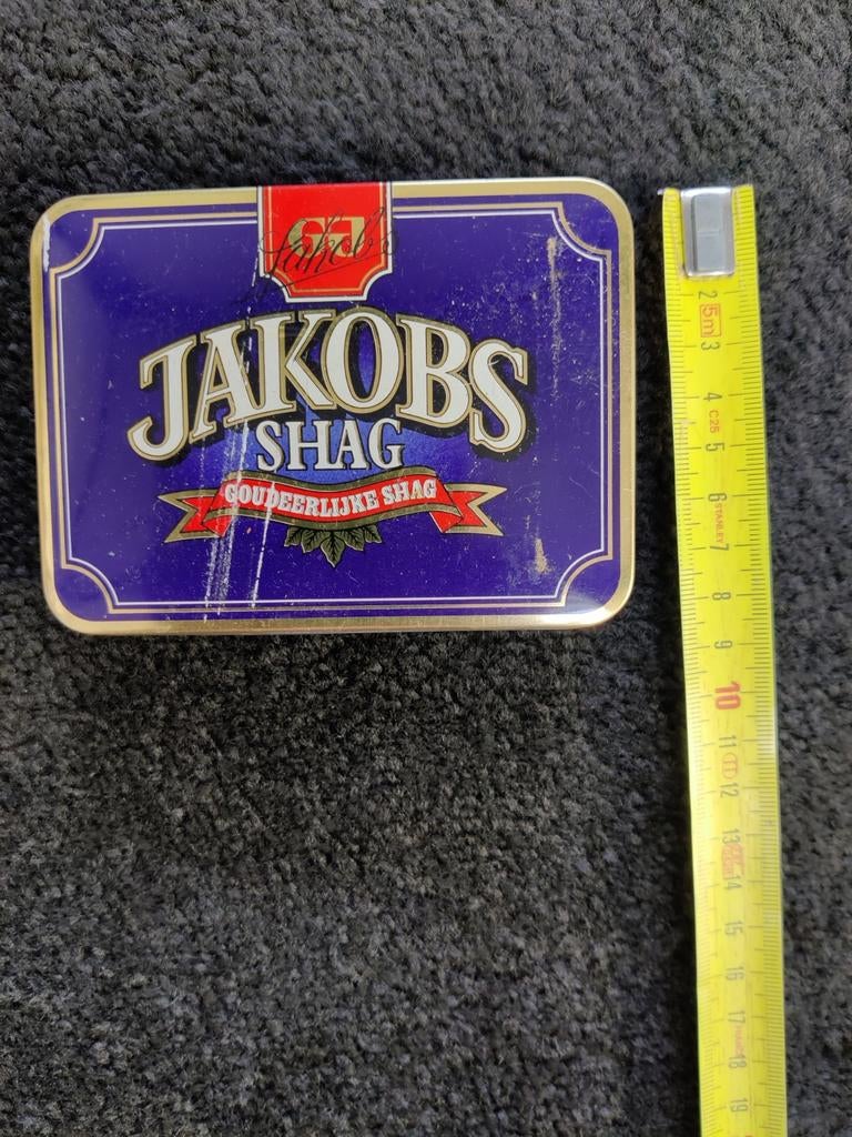 Vintage Jakobs Shag Tabaksblikje - Goudbeerlijke Shag, Ophalen of Verzenden, Gebruikt, Overige, Overige merken