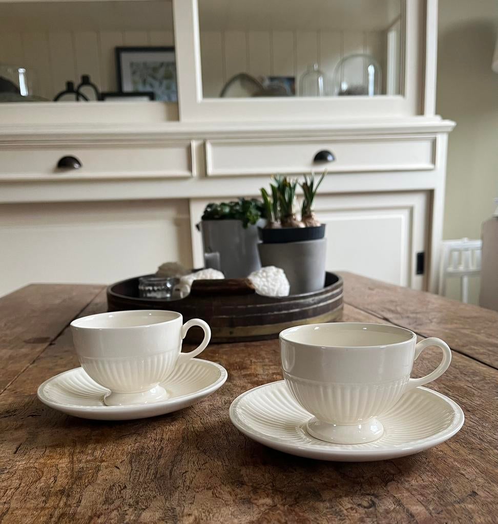 2 Wedgwood EDME kop en schotel, Huis en Inrichting, Keuken | Servies, Ophalen of Verzenden, Zo goed als nieuw, Wedgwood, Kop(pen) en/of Schotel(s)