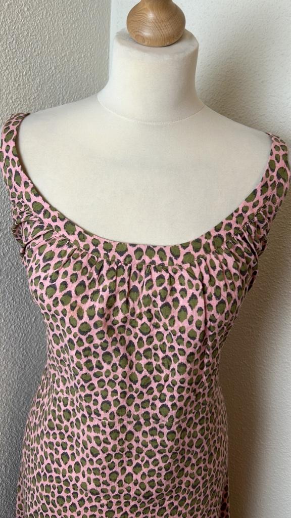 King Louie maat 44 roze panter zomer jurk 1195, Maat 42/44 (L), Ophalen of Verzenden, Zo goed als nieuw, Knielengte