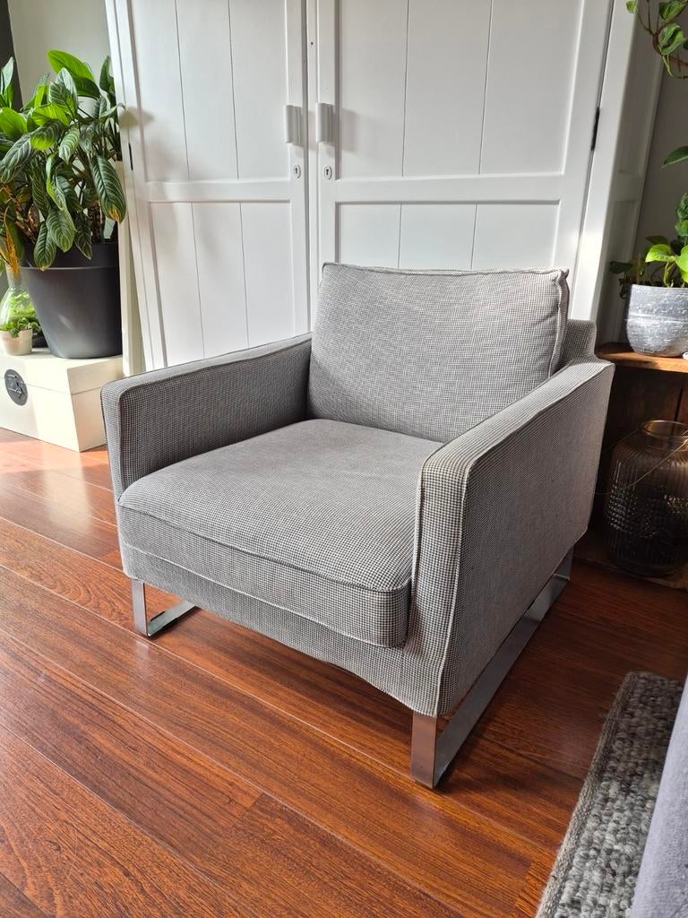 Moderne heerlijke fauteuil - wasbare hoezen, Ophalen of Verzenden, Zo goed als nieuw, 75 tot 100 cm, 50 tot 75 cm