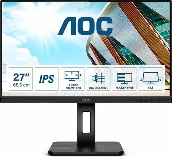 AOC Q27P2Q - 27 inch QHD IPS Monitor, Gebruikt, IPS, Prins Bernhardplein 200, 1097 JB Amsterdam, Nederland, AOC