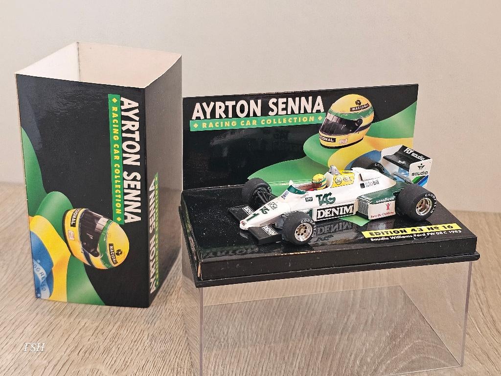 Williams FW08C, Ayrton Senna # 1, LANG/Minichamps., Ophalen of Verzenden, Zo goed als nieuw, Auto, MiniChamps