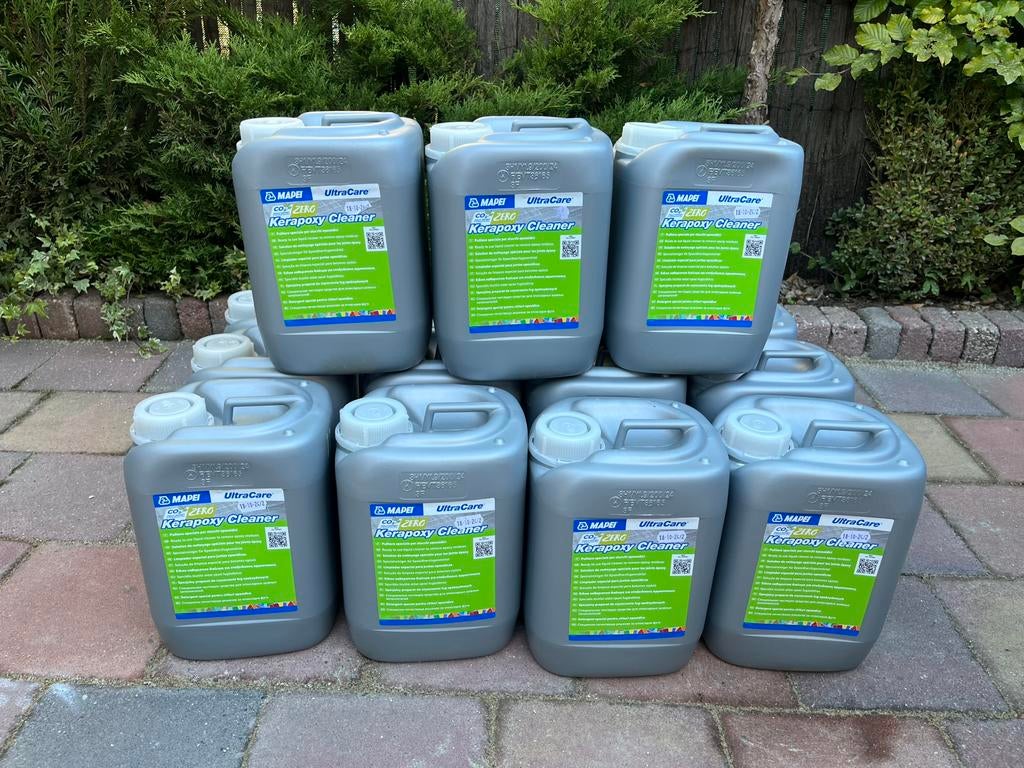 Mapei ultracare kerapoxy cleaner partij verkoop 15x5Liter, Doe-het-zelf en Verbouw, Ophalen of Verzenden, Zo goed als nieuw, Wit