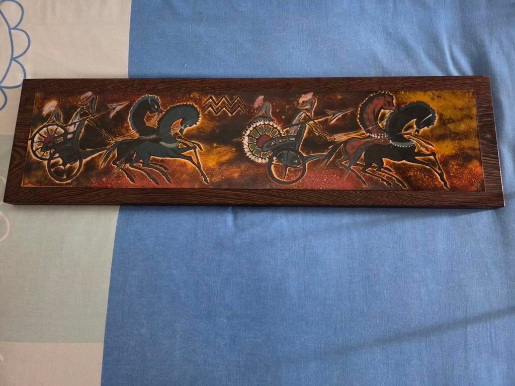 Nella Damsma emaille kunstwerk, Ophalen of Verzenden, Rechthoekig, Minder dan 50 cm