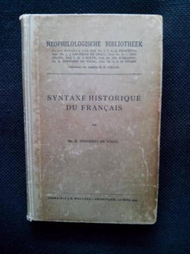 Dr. K. Sneyders de Vogel - Syntaxe historique du français, Ophalen of Verzenden, Gelezen, Dr. K. Sneyders de Vogel