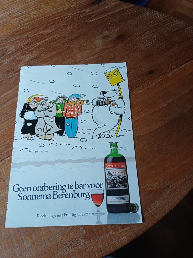 Advertentie van Sonnema berenburg 3 1985, Verzamelen, Ophalen of Verzenden, Zo goed als nieuw, Overige typen