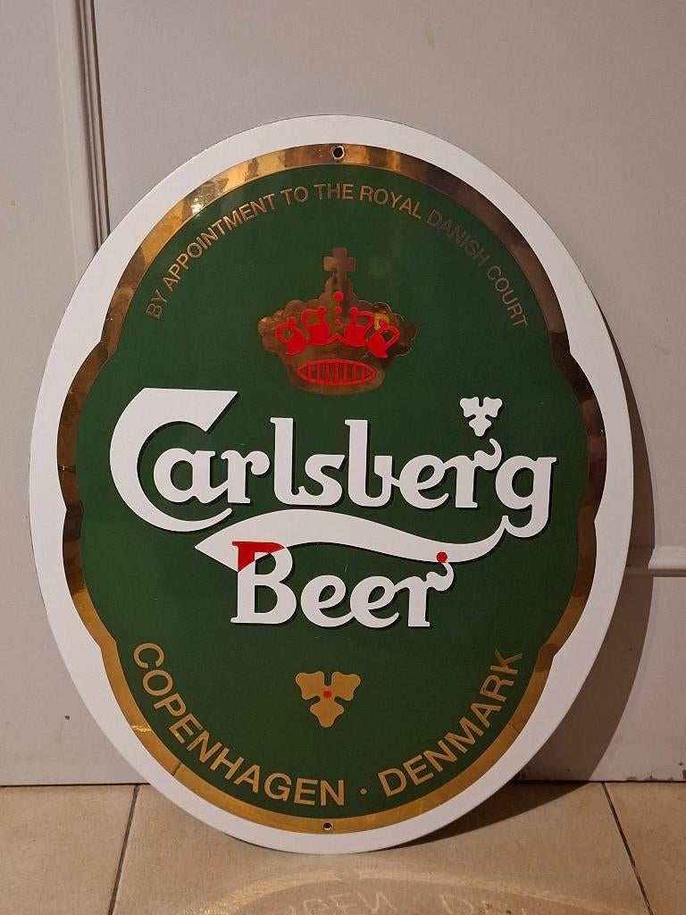 Emaillebord Carlsberg bier, Ophalen of Verzenden, Nieuw, Reclamebord, Plaat of Schild, Overige merken