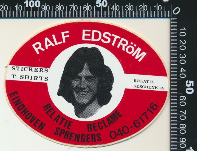 Sticker: Ralf Edstrom - PSV - Eindhoven, Verzamelen, Stickers, Zo goed als nieuw, Sport, Ophalen of Verzenden