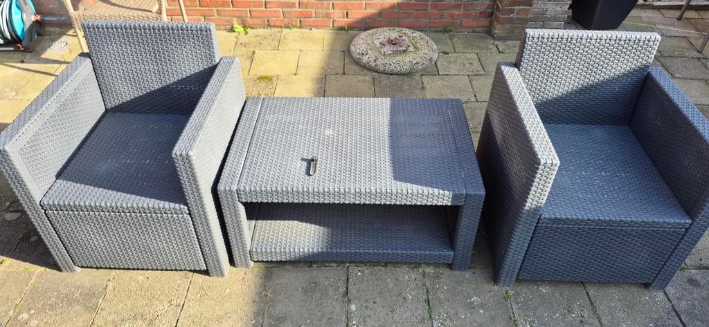 Loungeset Allibert, Ophalen, 4 zitplaatsen, Kunststof, Gebruikt