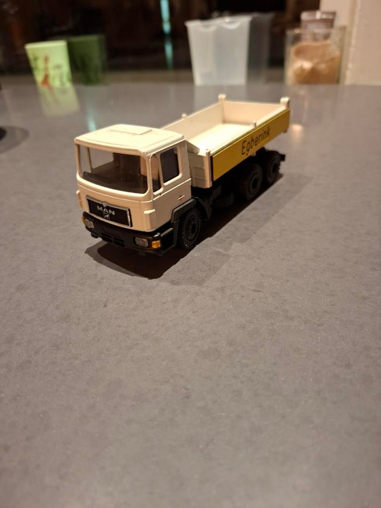 MAN Egberink kiepbak vrachtwagen model, Ophalen of Verzenden, Gebruikt, 1:50 tot 1:144