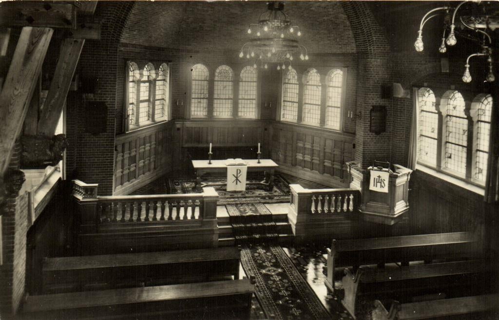 Kapel Diakonessenhuis Bronovo, Den Haag - interieur - ongelo, Ophalen of Verzenden, Voor 1920, Ongelopen, Zuid-Holland