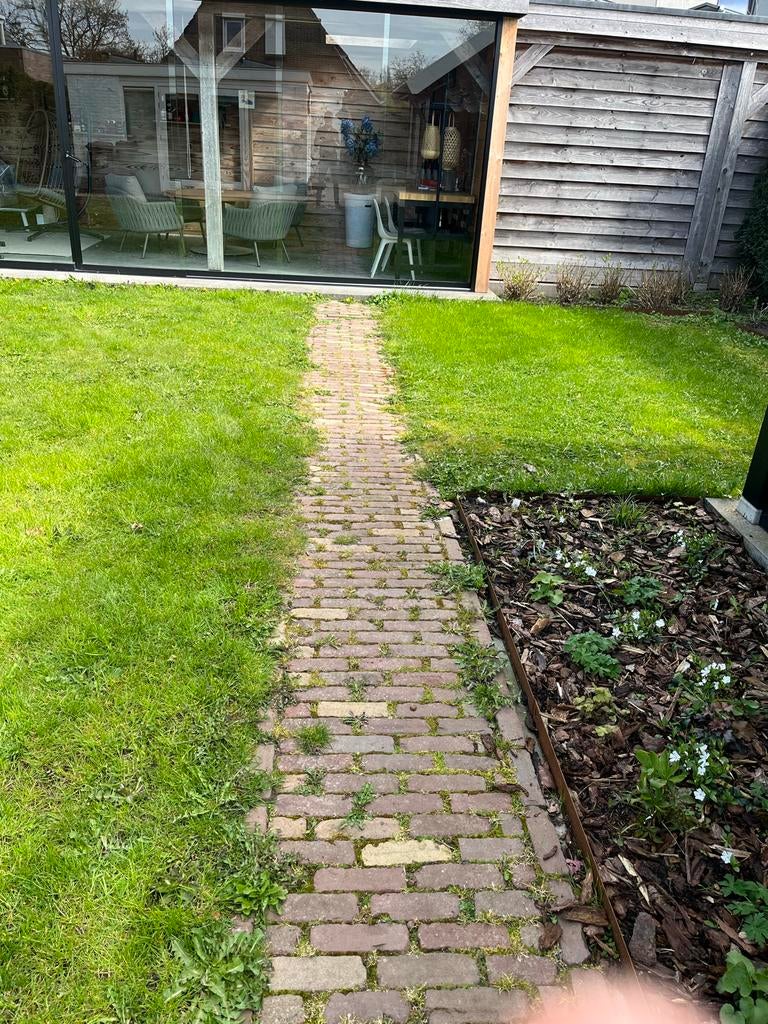 Gebakken klinkers "dikke maatjes" ongeveer 8m2, Tuin en Terras, Tegels en Klinkers, Overige materialen, Gebruikt, Klinkers, 5 tot 10 m²