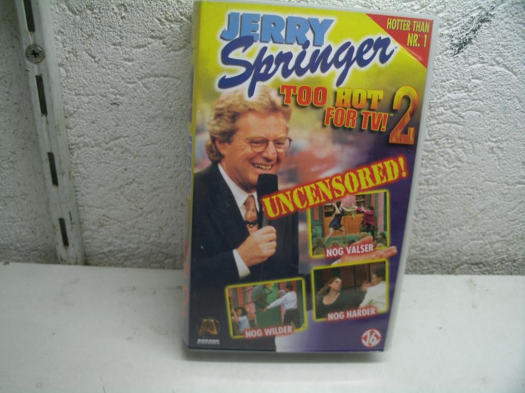 vhs 176b jerry springer too hot for tv 2, Cd's en Dvd's, Alle leeftijden, Ophalen of Verzenden, Gebruikt, Komedie