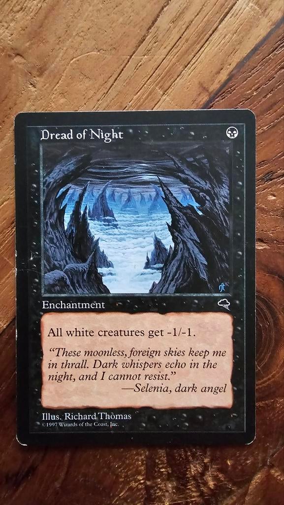Magic: The Gathering - Dread of Night (Tempest), Ophalen of Verzenden, Gebruikt, Losse kaart