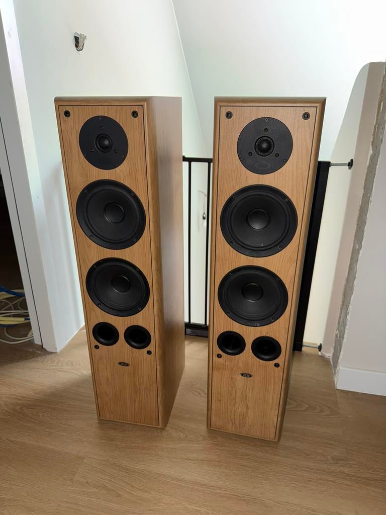 Eltax luidsprekers hout, Gebruikt, 120 watt of meer, Front, Rear of Stereo speakers, Ophalen