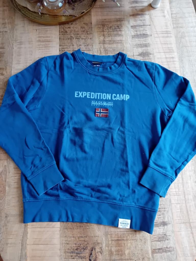 Mooie Napapijri Trui Blauw Maat S, Kleding | Heren, Truien en Vesten, Zo goed als nieuw, Maat 46 (S) of kleiner, Blauw, Ophalen of Verzenden