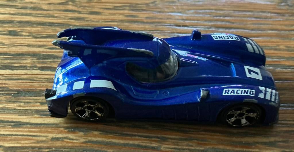 Blauwe racewagen  Teamster DieCast TM-10A AUTO RACING, Ophalen, Zo goed als nieuw, Auto