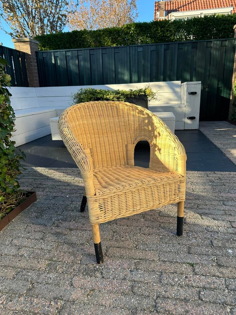 Kinderstoel riet, Tuin en Terras, Tuinstoelen, Ophalen, Gebruikt, Rotan