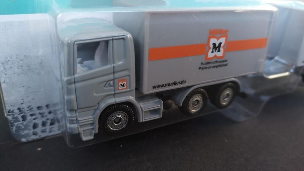 Scania Müller Germany Werbe  Siku 1694 Pol, Hobby en Vrije tijd, Schlittenbacherstrasse 60 Lüdenscheid Germany, Verzenden, Nieuw